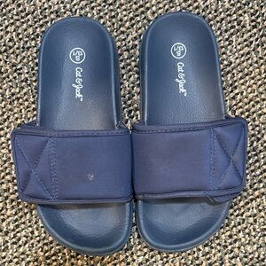 Cat & Jack Navy Adjustable Strap Slide Sandals